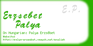 erzsebet palya business card