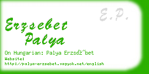 erzsebet palya business card